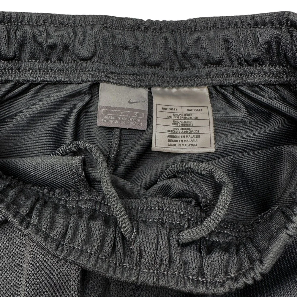 NIKE Vintage Grey Textured Track Pants Ankle Zippers Elastic Waist Y2K‎ Small